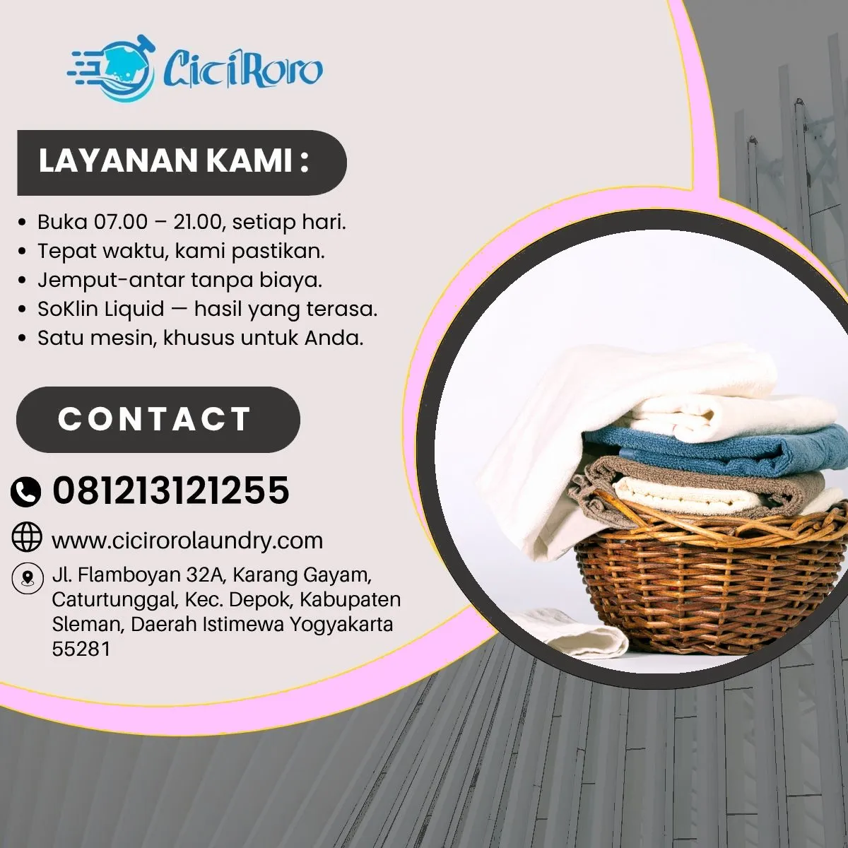Laundry 2 Jam Dekat Apartemen Jogja