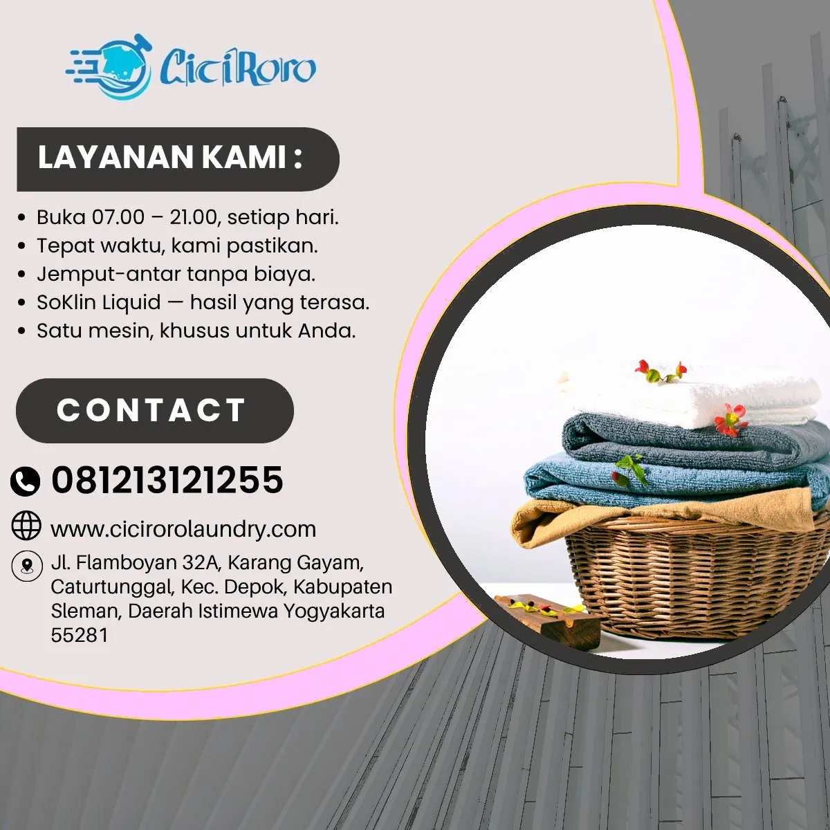 Laundry 2 Jam Dekat Monjali Jogja